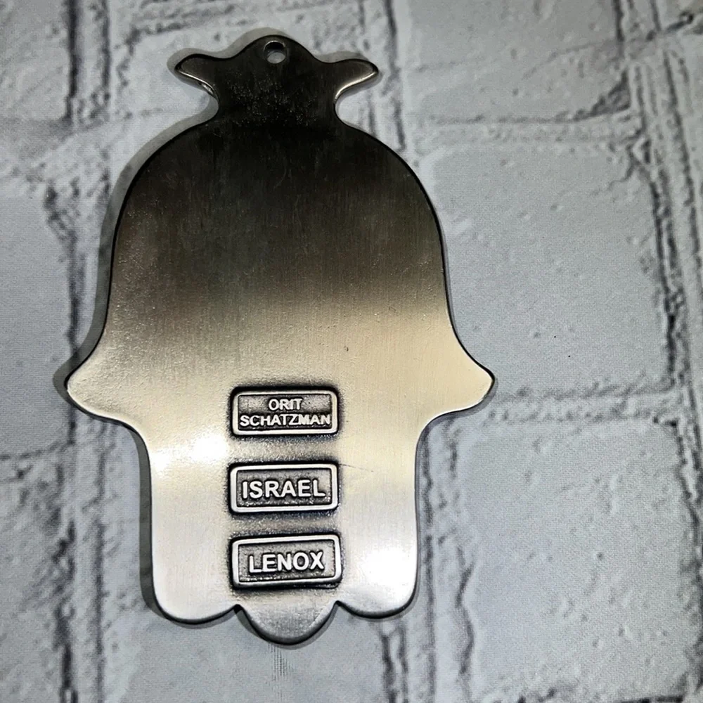 Lenox Blue Brilliance Good Luck Hamsa Wall Plaque - Picture 9 of 13